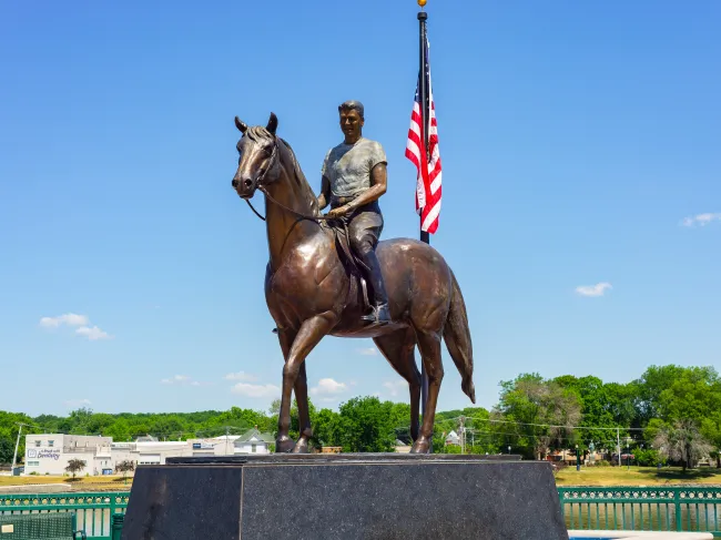 Ronald Reagan on horse